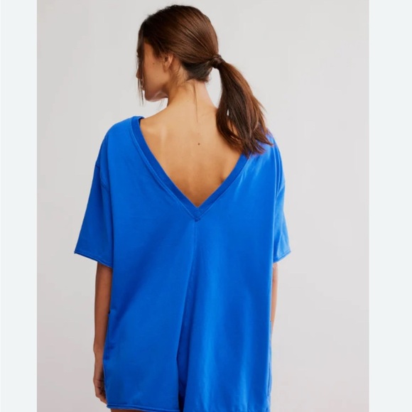 FREE PEOPLE ELECTRIC SHOCK HOT SHOT TEE ROMPER SOLD OUT COLOR NWT SIZE L - Picture 2 of 3